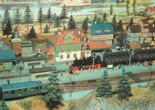 Transportation postcard train modelleisenbahnen Sammelbildseries