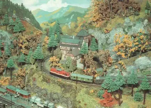 Transportation postcard train modelleisenbahnen Sammelbildseries