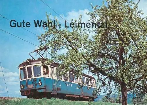 Transportation postcard train Gute Wahl Leimental