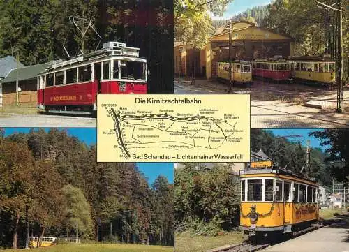 Transportation postcard tram die Kirnitzschtalbahn