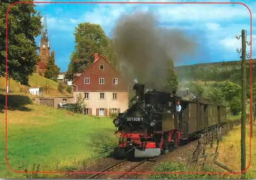 Transportation postcard train lokomotive 1921