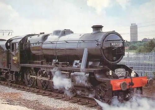 Transportation postcard trains London Midland Scottish railways Class 8F 2-8-0 No 48151