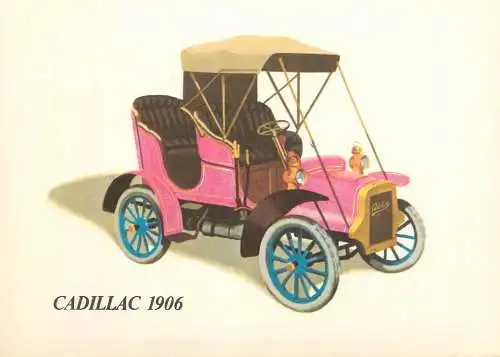 Transportation postcard car Cadillac 1906