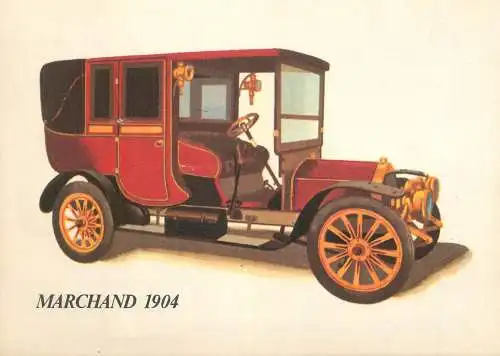 Transportation postcard car Marchand 1904