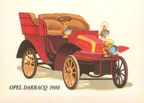 Transportation postcard car 1900 Opel Darracq