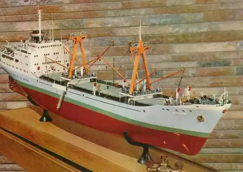 Transportation postcard ship cargo Hungary Mahart