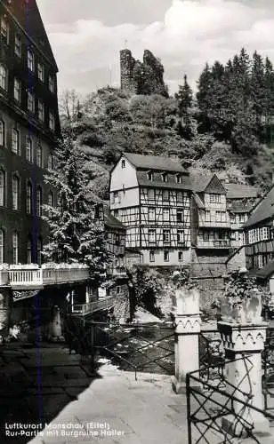 Germany Luftkurort Monschau (Eifel)  Rur-Partie mit Burgruine Haller