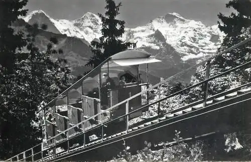 Switzerland Interlaken Harderkulm Eiger Monch Jungfrau Drahtseilbahn