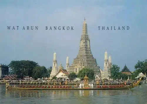 Thailand Wat Arun temple Bangkok boat