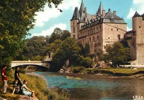 Belgium Durbuy chateau and bridge