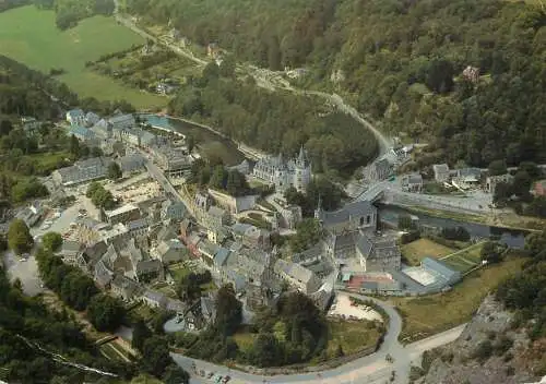 Belgium Durbuy sur Ourthe aerial cityscape