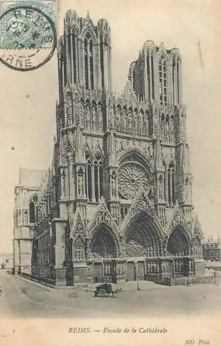 France cpa Reims cathedral