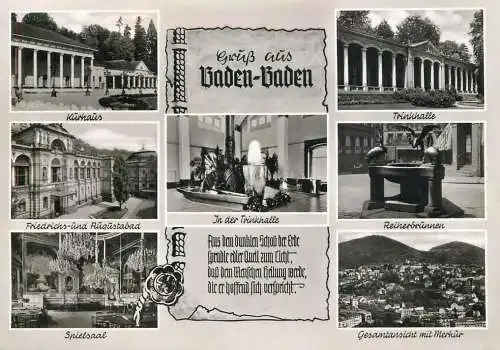 Germany Gruss aus Baden-Baden multi view souvenir