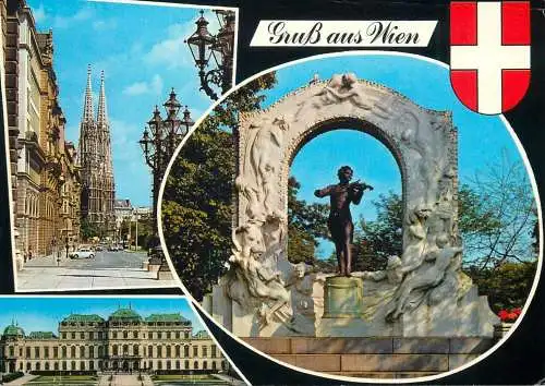 Austria Vienna Votivkirche Johann Strauss denkmal