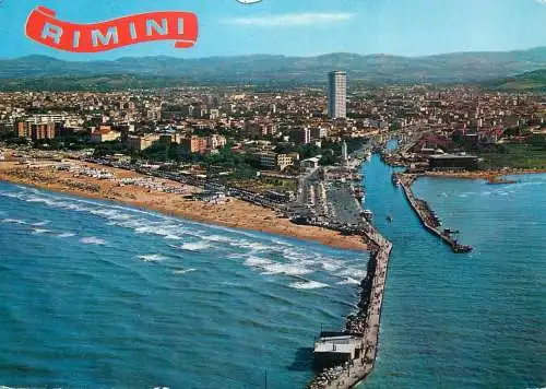 Italy Rimini aerial panorama