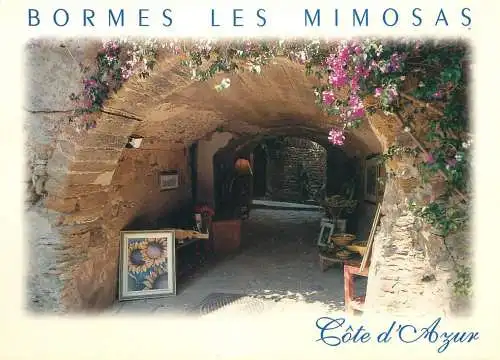 France Cote d'Azur Bormes-les-Mimosas (Var)  - ruelle fleurie du village