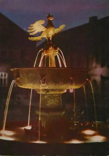 Germany Goslar am Harz Marktbrunnen bei Nacht