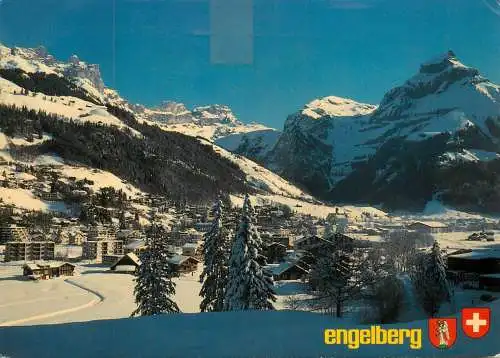 Switzerland Engelberg winter scenery panoramic view