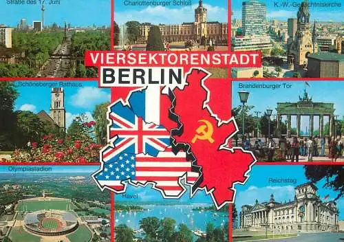 Germany Viersektorenstadt Berlin souvenir different views