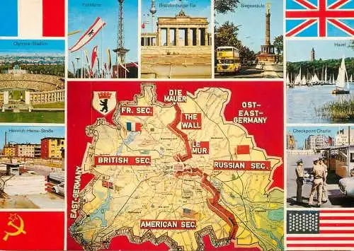 Germany Berlin historical souvenir and map multi view