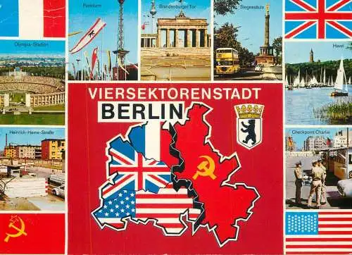 Germany Viersektorenstadt Berlin multi view souvenir