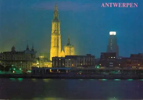 Belgium Antwerpen night cityscape