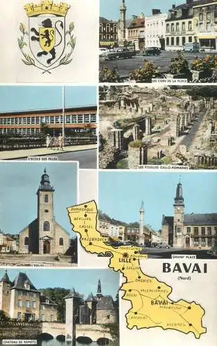 France Bavai (Nord) several views and map