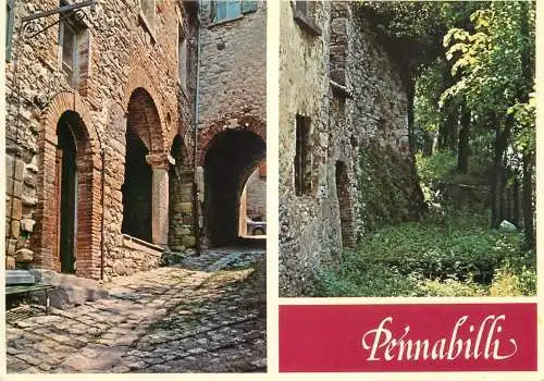 Italy Pennabilli (Rimini) old city architecture multi view