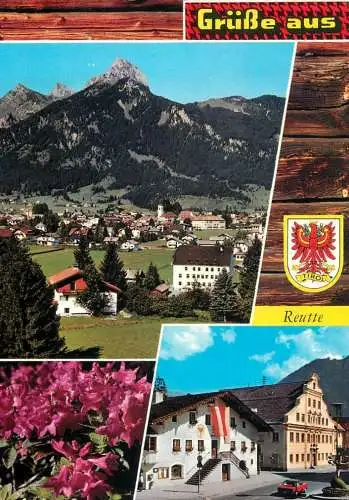 Austria Grusse aus Reutte Tirol mit Marktplatz und Gernspitze multi view