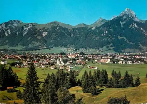 Austria Reutte Breitenwang Tirol mit Gernspitze panoramic view