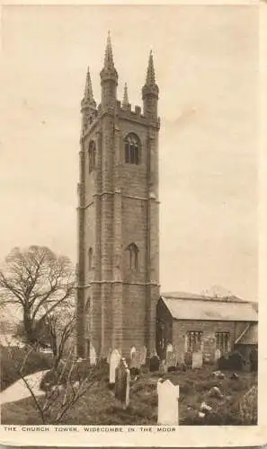 British buildings & architecture, churches & cathedrals postcard Widecombe in the moor