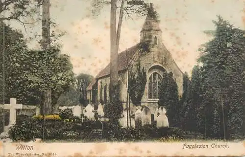 British buildings & architecture, churches & cathedrals postcard Wilton Fuggleston church
