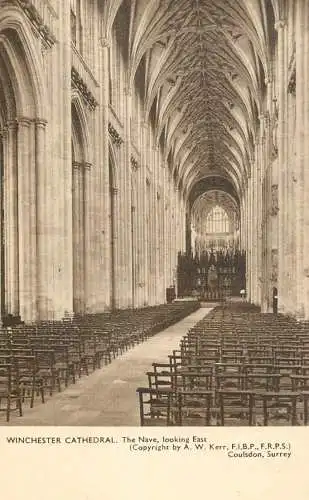 British buildings & architecture, churches & cathedrals postcard Winchester