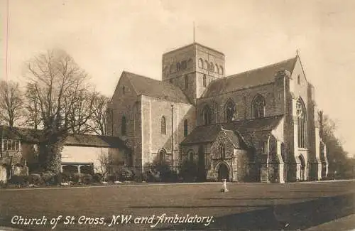 British buildings & architecture, churches & cathedrals postcard St. Cross church
