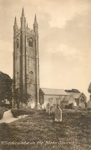 British buildings & architecture, churches & cathedrals postcard Widdicombe in the Moor