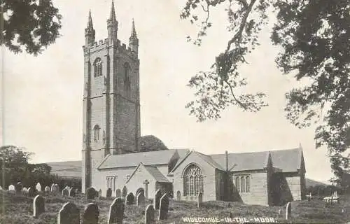 British buildings & architecture, churches & cathedrals postcard Widecombe in the moor