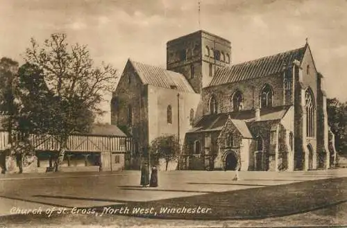 British buildings & architecture, churches & cathedrals postcard St. Cross Winchester