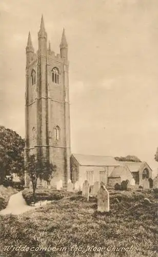 British buildings & architecture, churches & cathedrals postcard Widecombe in the Moor