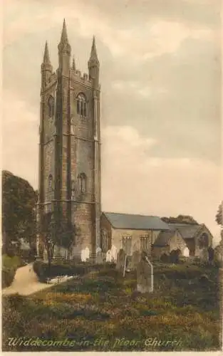 British buildings & architecture, churches & cathedrals postcard Widecombe in the Moor