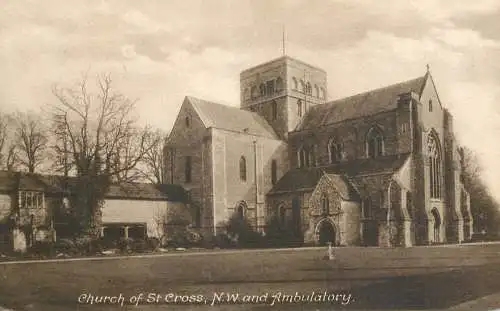 British buildings & architecture, churches & cathedrals postcard Winchester St. Cross