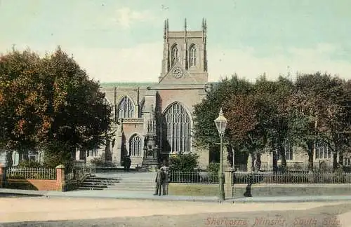 British buildings & architecture, churches & cathedrals postcard Sherborne Minster