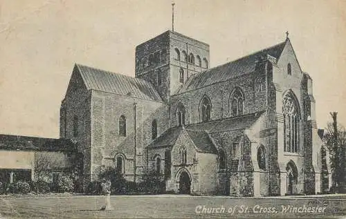 British buildings & architecture, churches & cathedrals postcard Winchester St. Cross