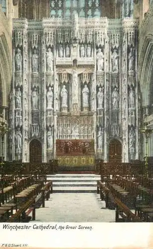 British buildings & architecture, churches & cathedrals postcard Winchester cathedral