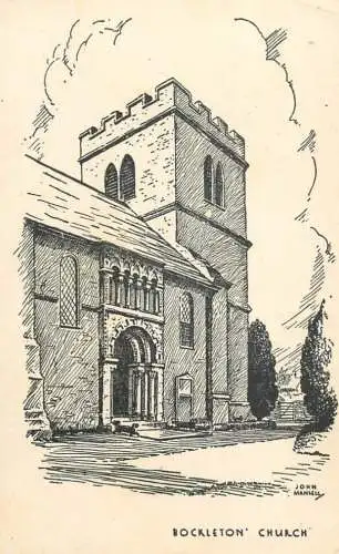 British buildings & architecture, churches & cathedrals postcard Bockleton church