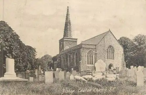 British buildings & architecture, churches & cathedrals postcard Bishop Tawton church
