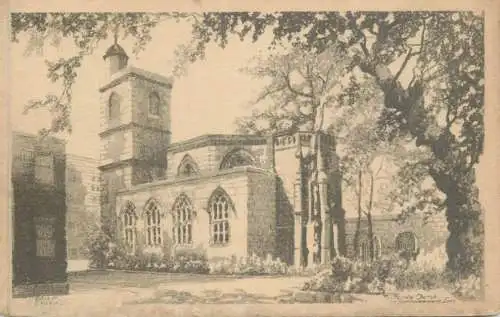 British buildings & architecture, churches & cathedrals postcard Bartholomew Loss