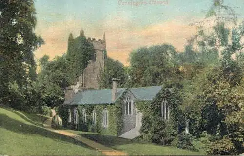 British buildings & architecture, churches & cathedrals postcard Cockington church