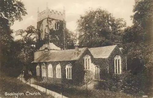 British buildings & architecture, churches & cathedrals postcard Cockington church