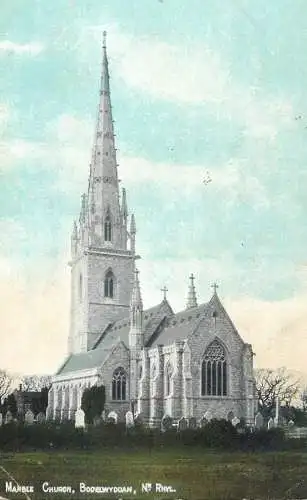 British buildings & architecture, churches & cathedrals postcard Bodelwyddan Marble church