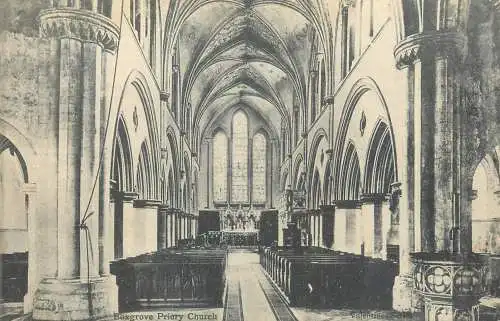 British buildings & architecture, churches & cathedrals postcard Boxgrove priory